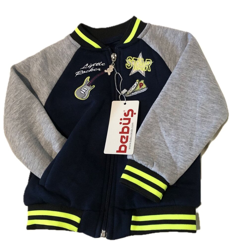 Bebus Kids Toddler Jacket/Long Sleeve Shirt Combo 2 Years Old Made in Turkey